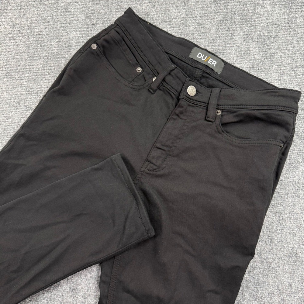 DU/ER N2X Slim Fit Pants 30W x 30L Black Performance Cotton Tencel Men's